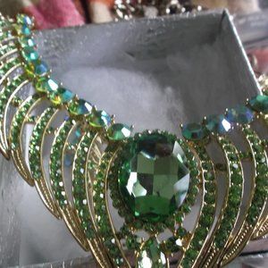 Vintage crystal costume necklace